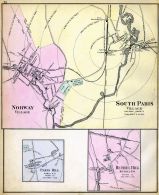 Norway Village, South Paris, Paris Hill, Bethel Hill, Maine State Atlas 1884